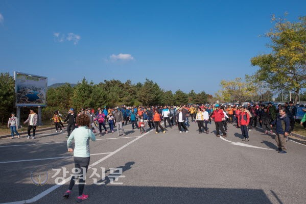 고성군 송지호 산소길 걷기행사