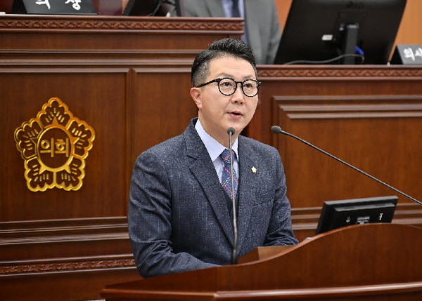 김현수 의원 10분 자유발언 모습.